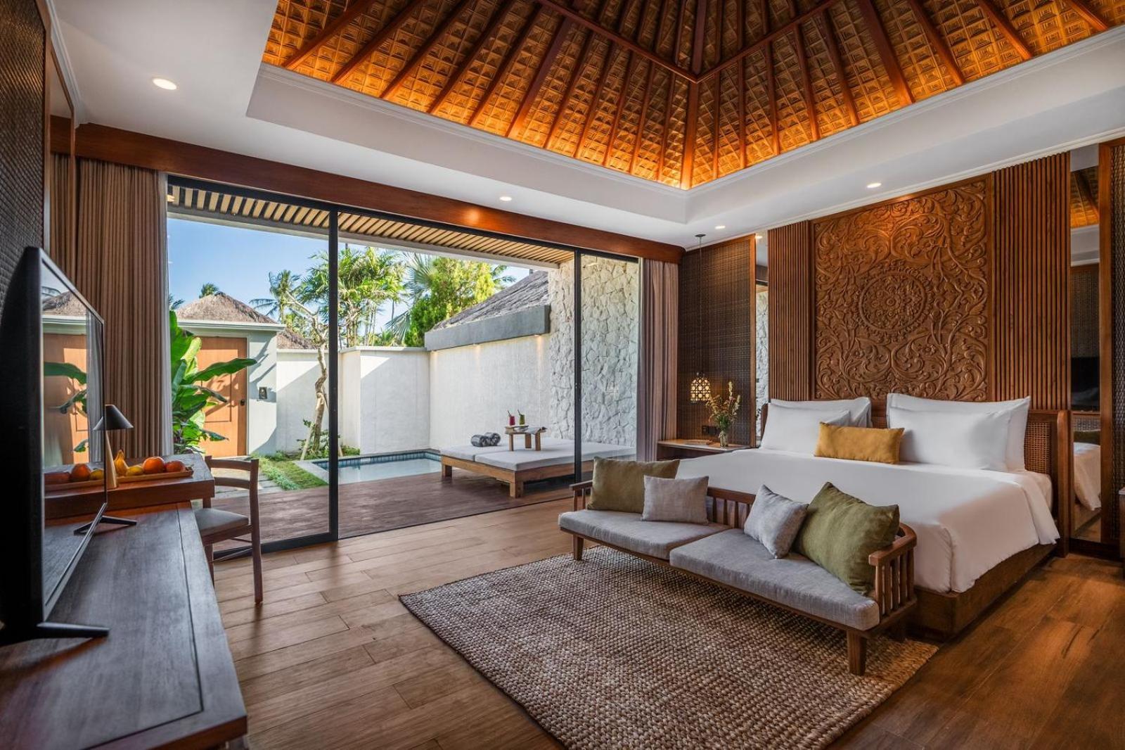 Candidasa Nirwana Beach & Resort מראה חיצוני תמונה A bedroom at the hotel